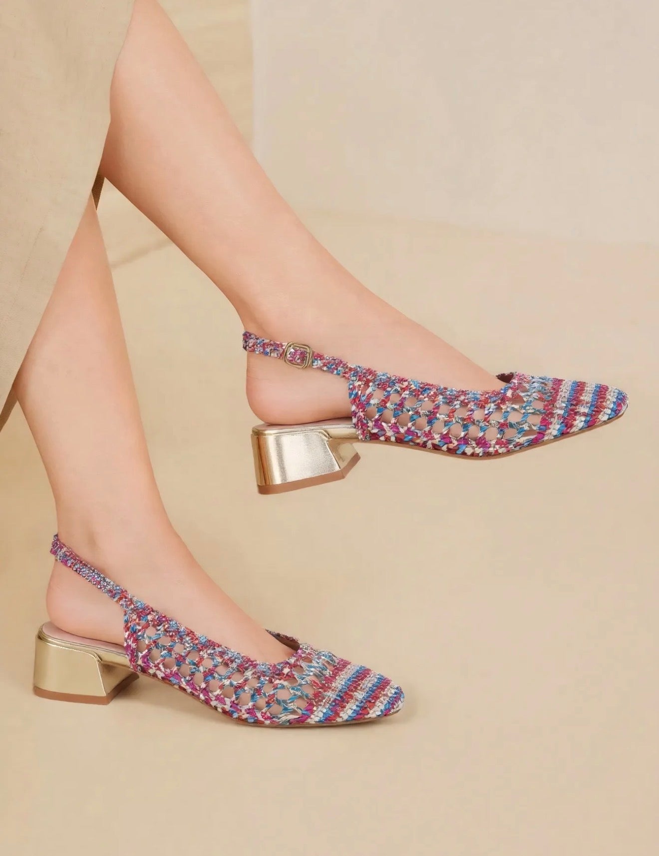 Ballerines Slingback multicolore