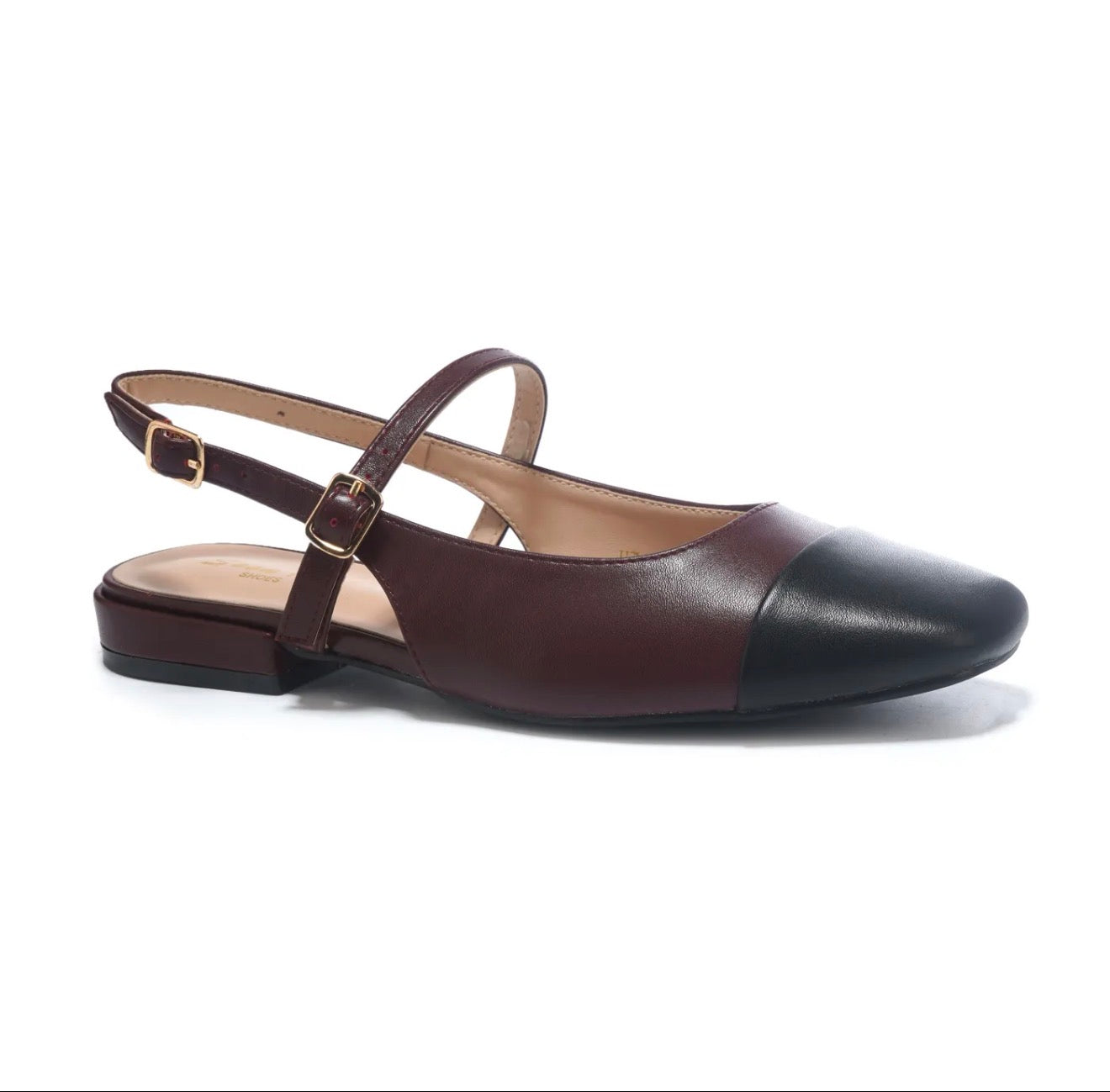 Slingback bicolore élégante et confortable