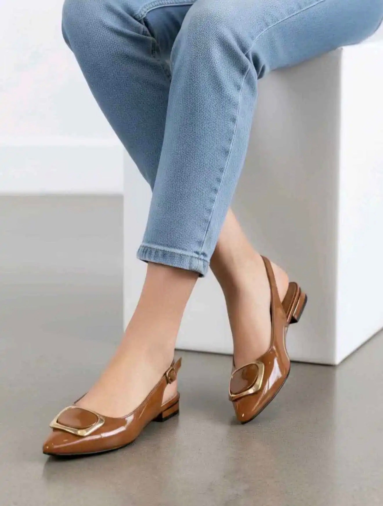 Ballerines Slingback vernies