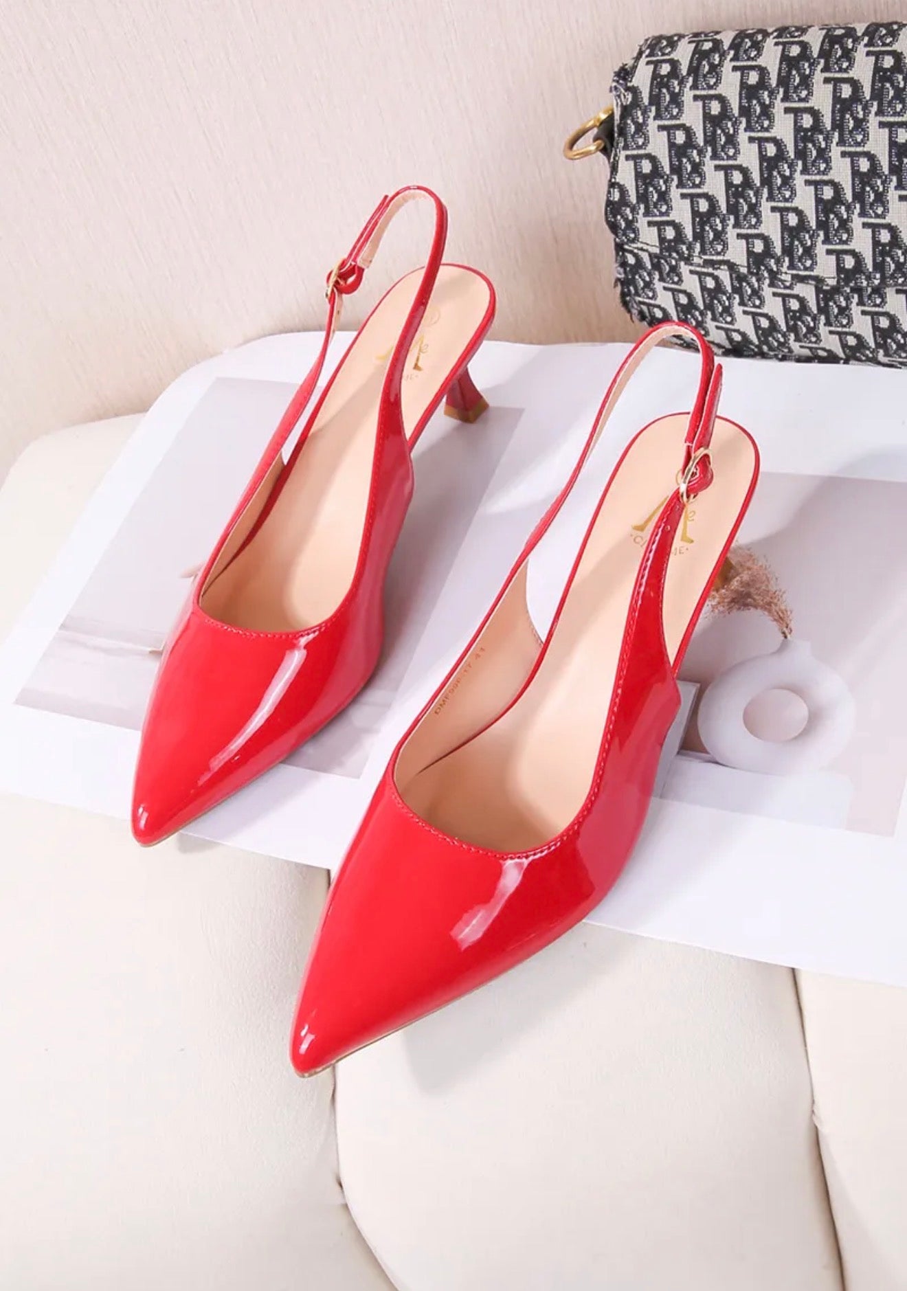Escarpins Slingback vernis