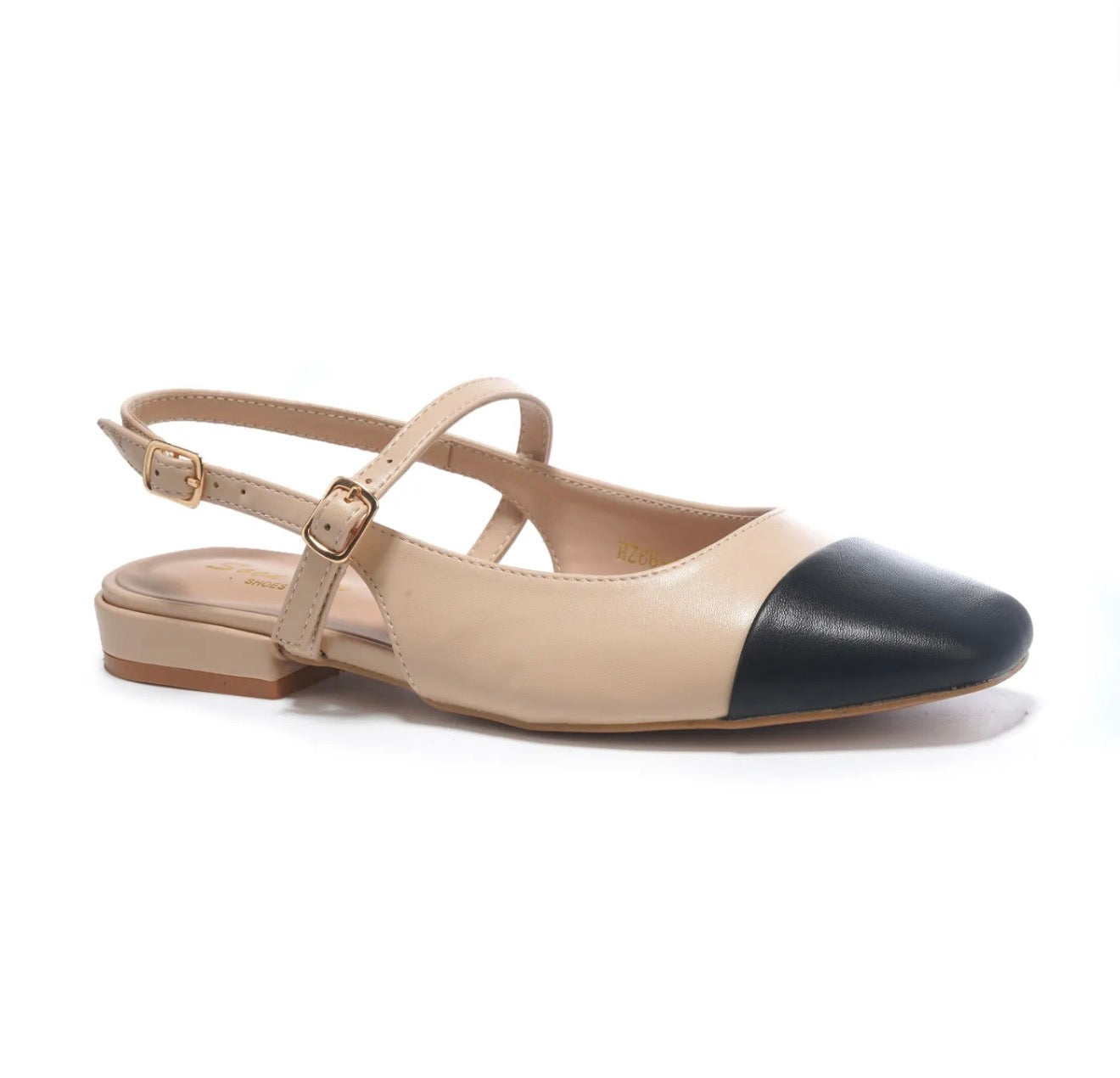 Slingback bicolore élégante et confortable
