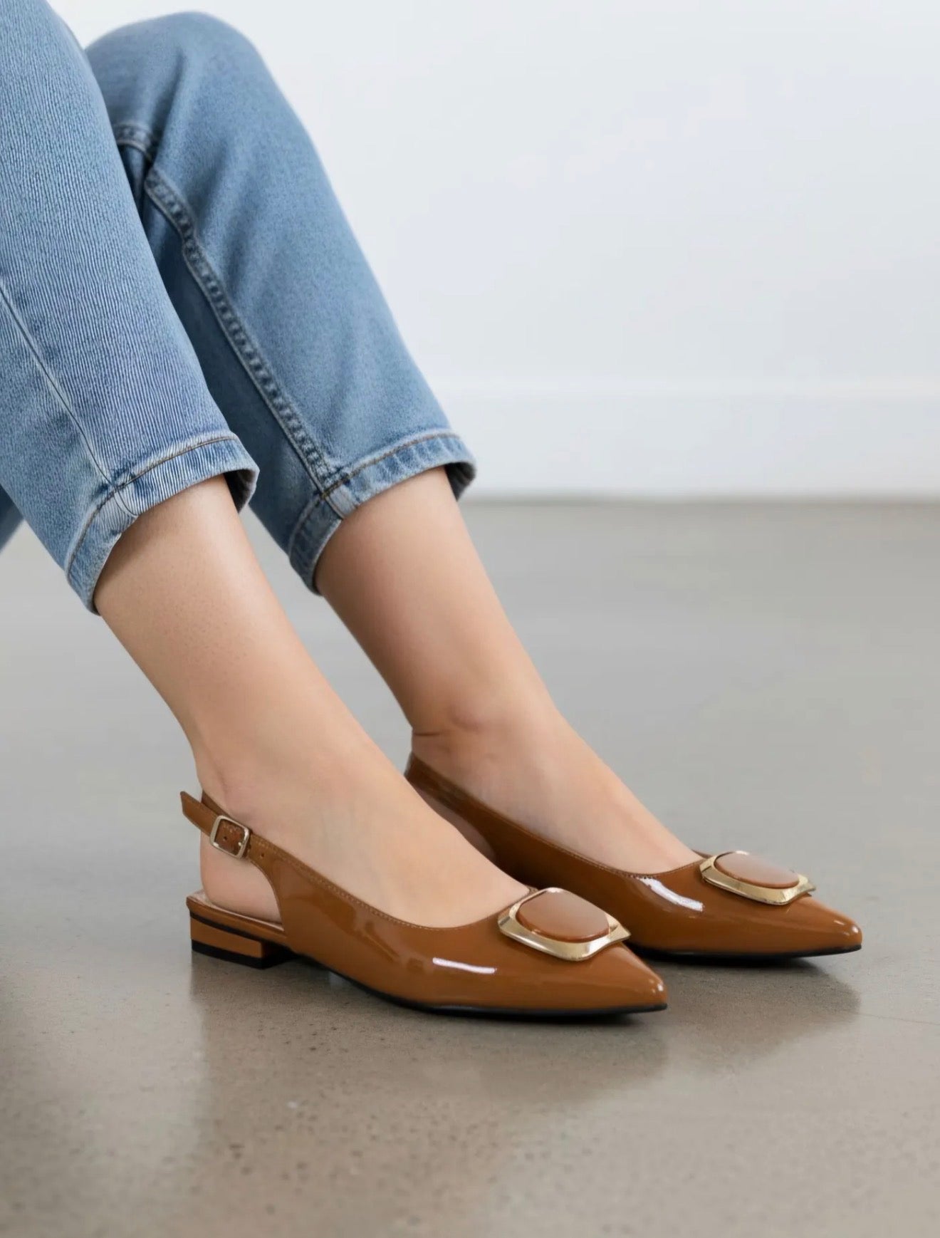 Ballerines Slingback vernies