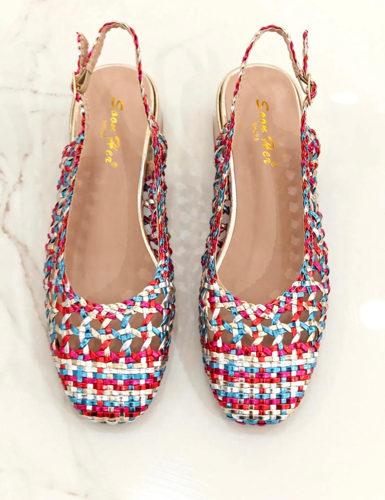 Ballerines Slingback multicolore